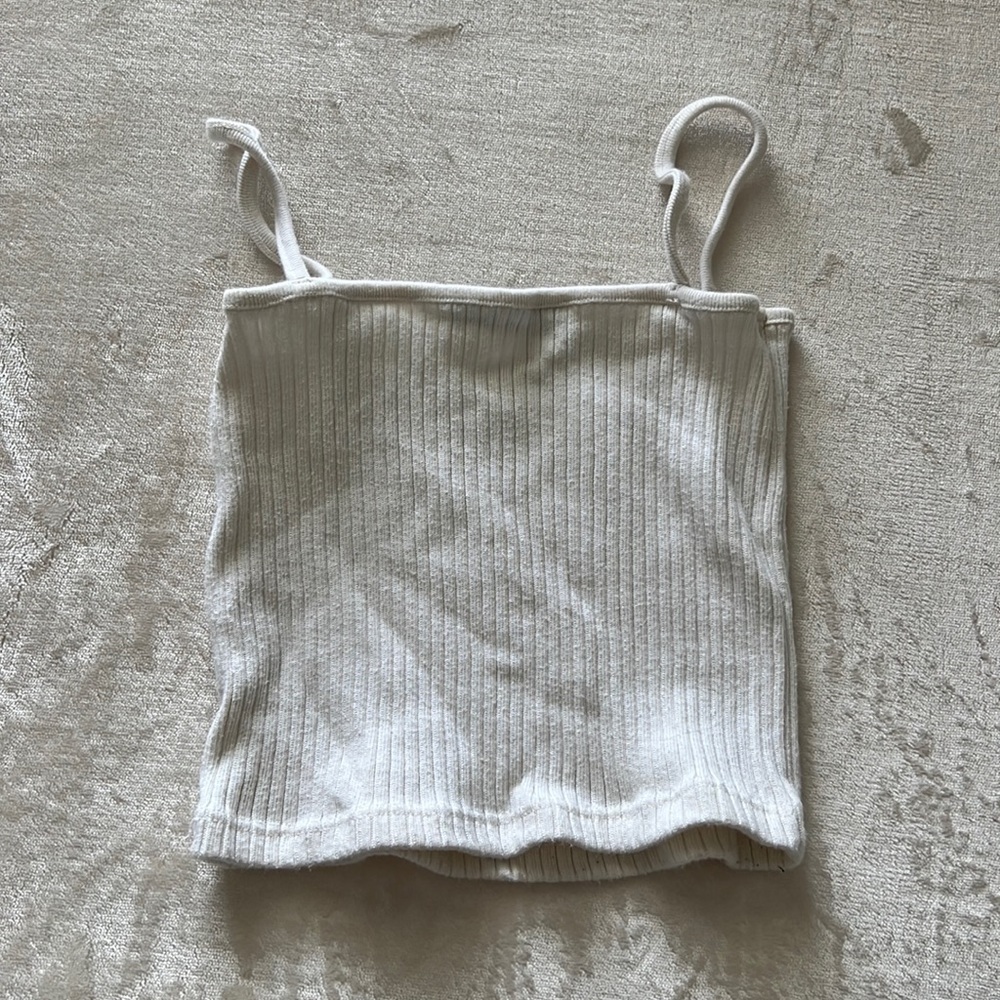 simple cream tube top! by Brandy Melville! so adorable!!! size: S